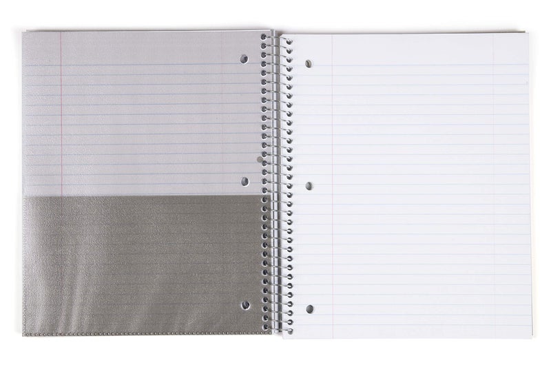 Mintra Office Durable Spiral Notebooks, 3 Subject (aTeal, Purple, White, Wide Ruled 3pk) - Image 5